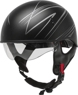 H1651074 Hh 65 Half Helmet Torque Naked Matte Black/Silver Sm - HH-65