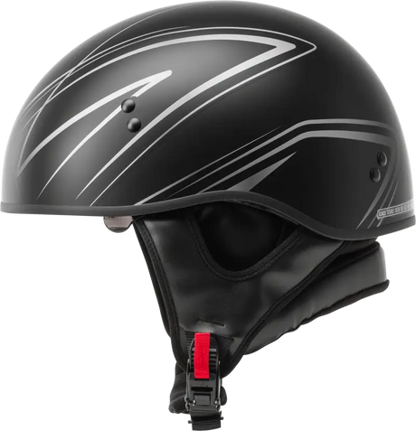 H1651074 Hh 65 Half Helmet Torque Naked Matte Black/Silver Sm - HH-65