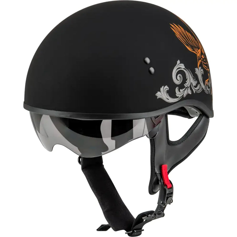 H16510946 Hh 65 Corvus Helmet Matte Black/Silver/Orange Lg - HH-65