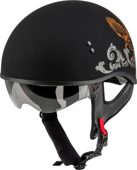 H16510946 Hh 65 Corvus Helmet Matte Black/Silver/Orange Lg - HH-65