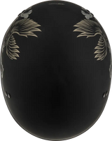 Black corvus helmet with winged matte black design for H16510956 HH 65 Corvus Helmet