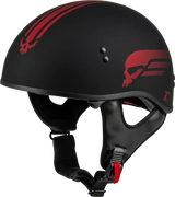 Black HH-65 Retribution Helmet with red skull design for the HH-65 Retribution series