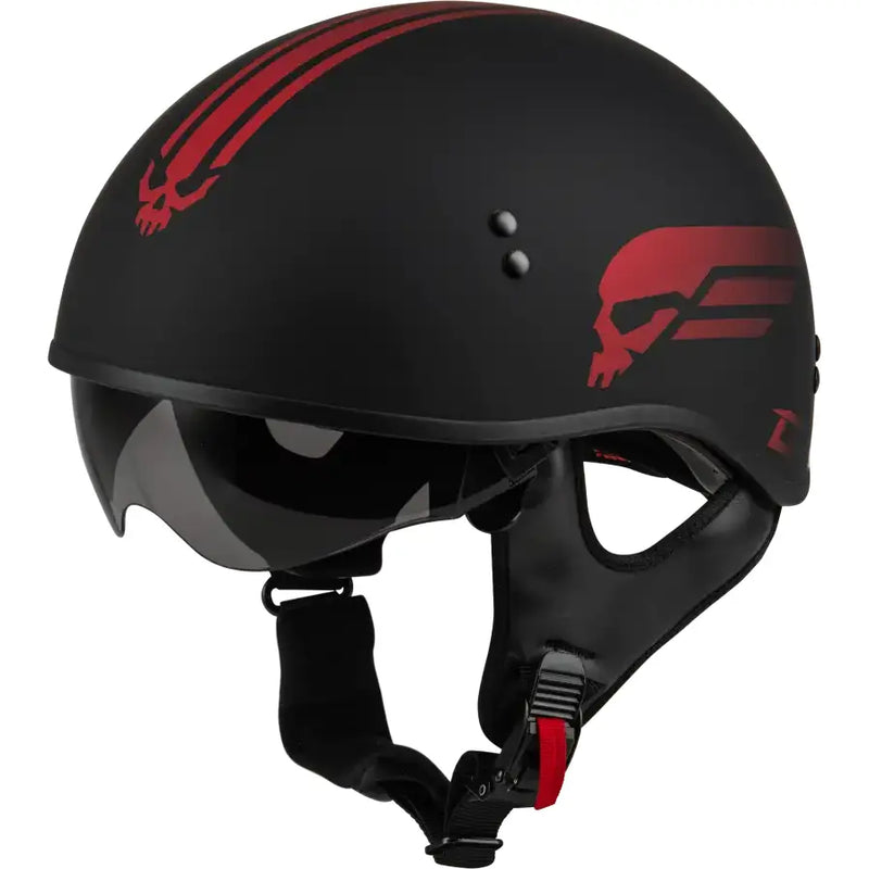 H16511328 Hh 65 Retribution Helmet Matte Black/Red 2x - HH-65
