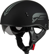 Matte black retribution helmet with skull graphics from HH-65 Retribution series