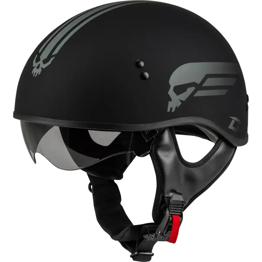 H16511815 Hh 65 Retribution Helmet Matte Black/Silver Md - HH-65