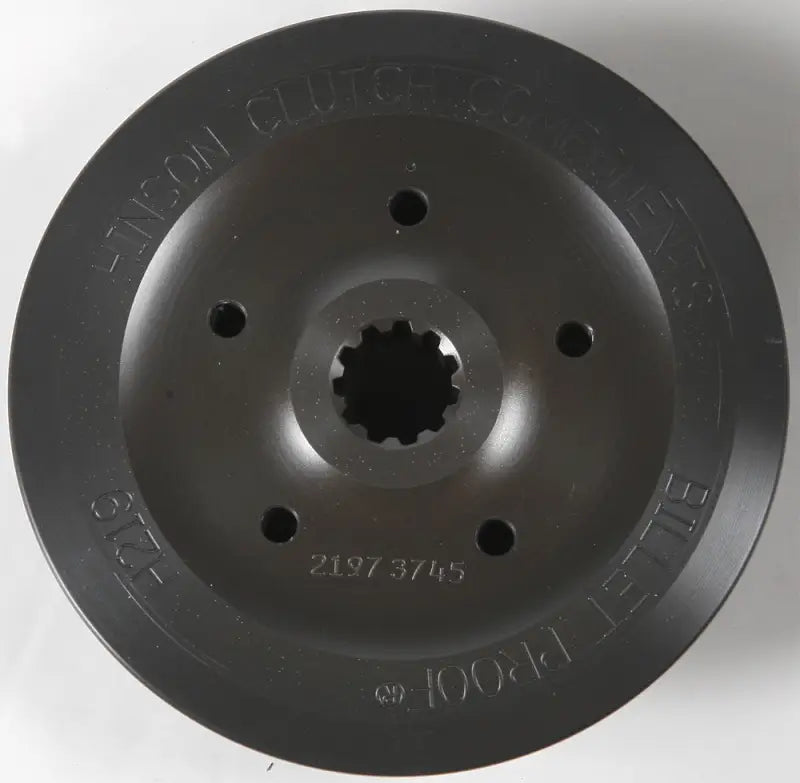 Dark gray metal clutch plate for H219 Billet Hub KAW with splined center and mounting holes