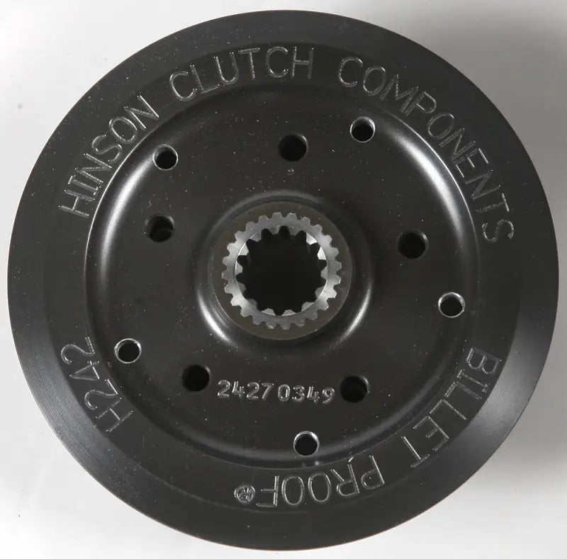 Black metal clutch component with splined center hole for H242 Inner Hub RV and truck parts