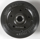 Black metal clutch component with splined center hole for H242 Inner Hub RV and truck parts