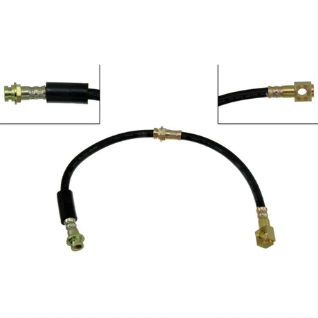 Black rubber brake hose with metal fittings for H38851 Dorman Brake Hose replacement