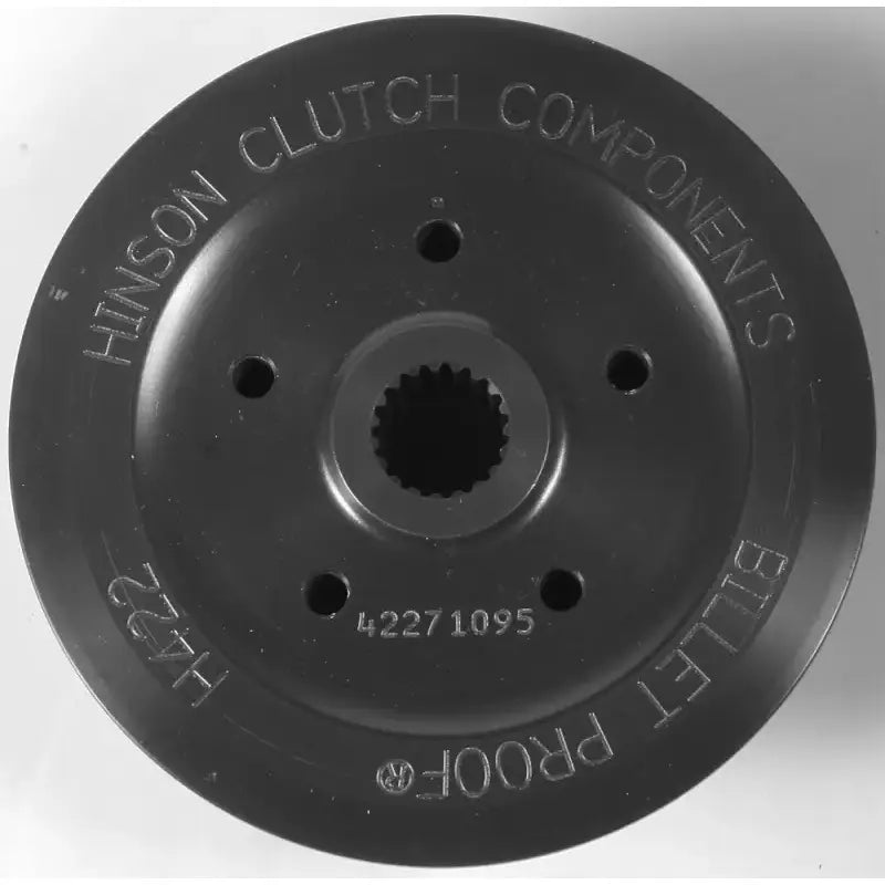 Dark gray metal H422 Billet Hub Hon clutch component with central spline for motorcycle clutch