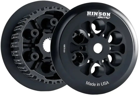 Black motorcycle clutch assembly from H438 Billetproof Inner Hub Pressure Plate Kit