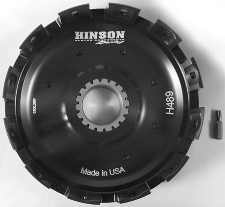 Black metal clutch basket with central splined hub for H489 Billet Clutch Basket Hon CRF450R