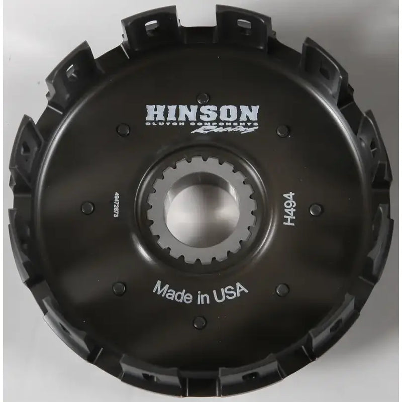 Black Hinson clutch basket with internal spline for H494 Billet Clutch Basket Hon CRF250R ’10