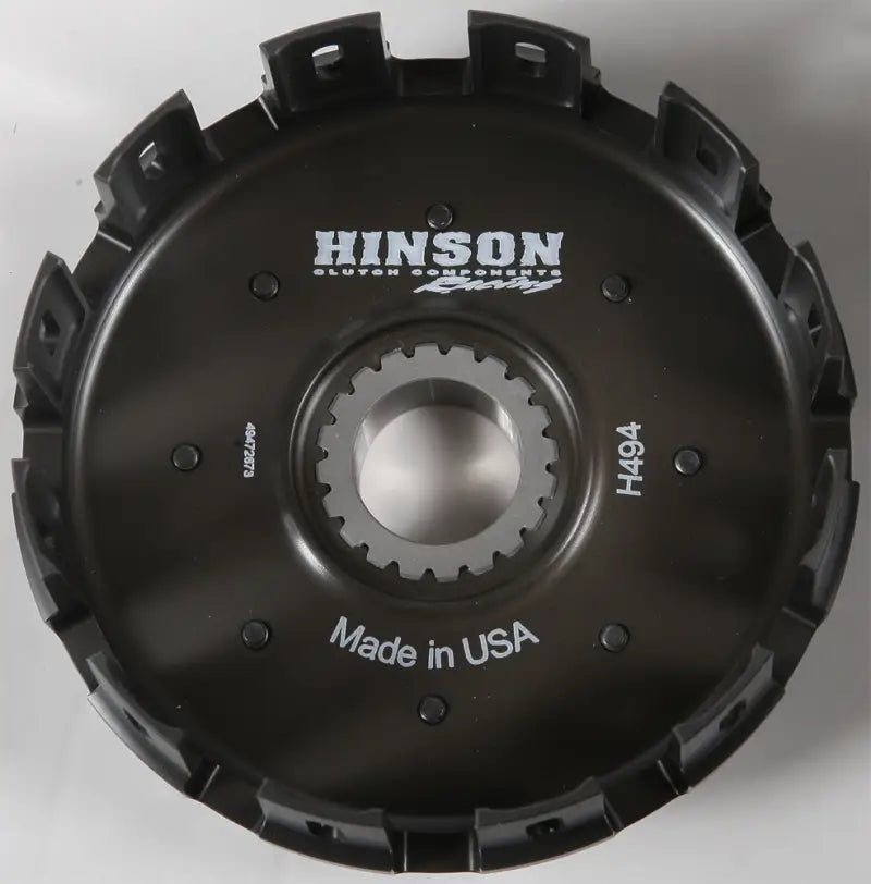 Black Hinson clutch basket with internal spline for H494 Billet Clutch Basket Hon CRF250R ’10