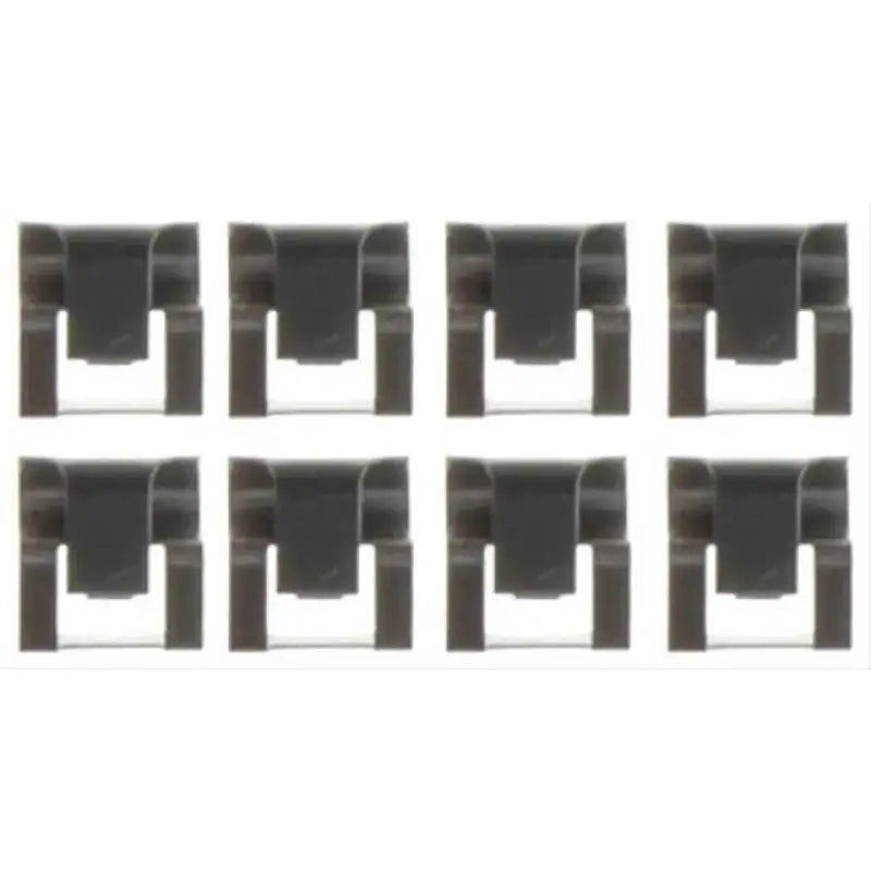 Eight identical metal clips for H5431 Raybestos Shoe Rtnr anti rattle clip replacement
