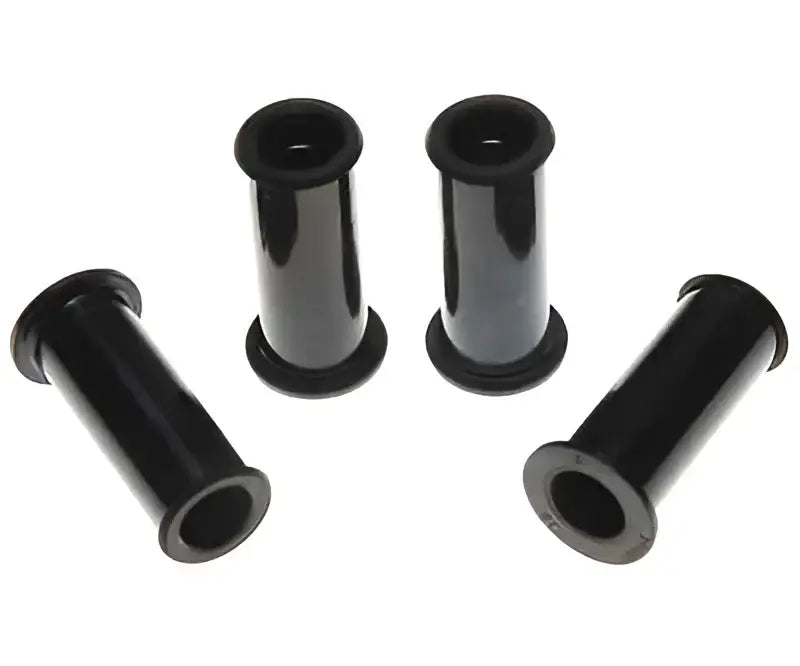 Four black cylindrical bushings from H5609A Raybestos Disc Brake Hardware Kit