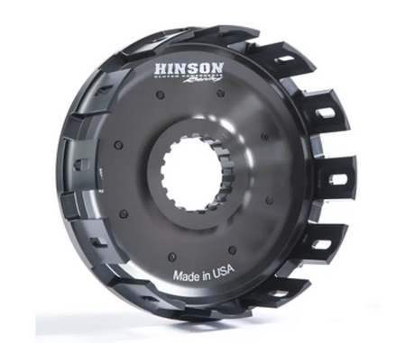 Black Hinson Racing clutch basket H597-B-2101 made in USA billet T-6 aircraft alloy