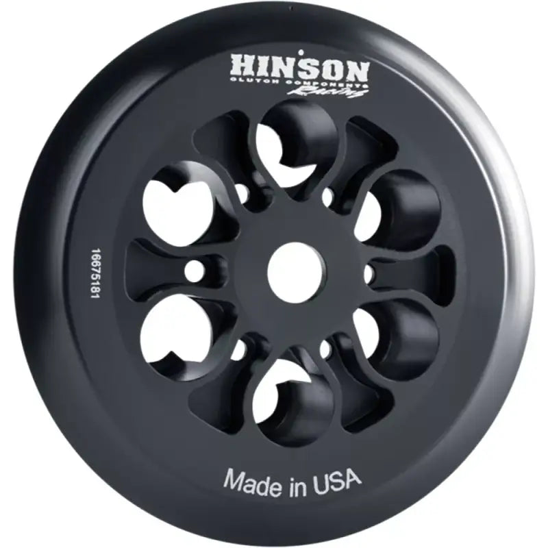 Black anodized aluminum Hinson clutch pressure plate with vented design for H597-PP-2101