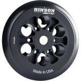 Black anodized aluminum Hinson clutch pressure plate with vented design for H597-PP-2101