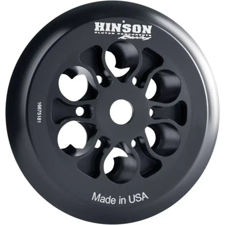 Black anodized aluminum Hinson clutch pressure plate with vented design for H597-PP-2101