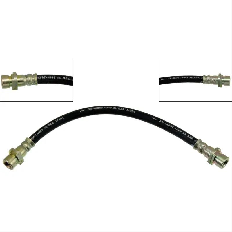 Black rubber brake hose with metal fittings for H620020 Dorman Brake Hose product