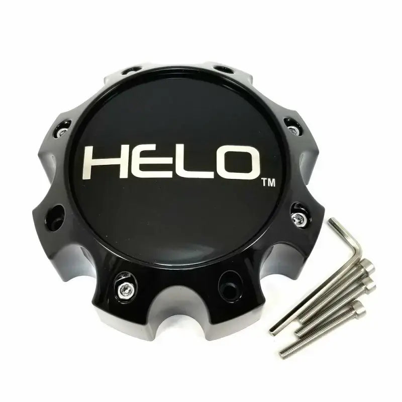 Black Helo cap with screws and Allen wrench for H67 Gloss Black Wheel Pros wheels