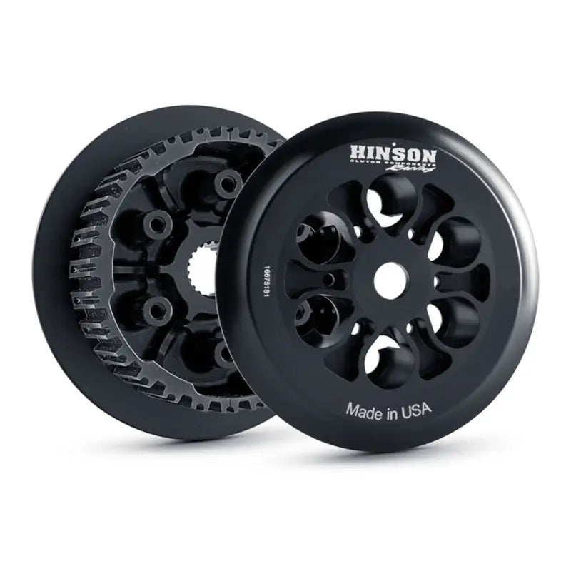Black motorcycle clutch components for H789-IP-1901 Hinson pressure plate kit on Honda CRF450