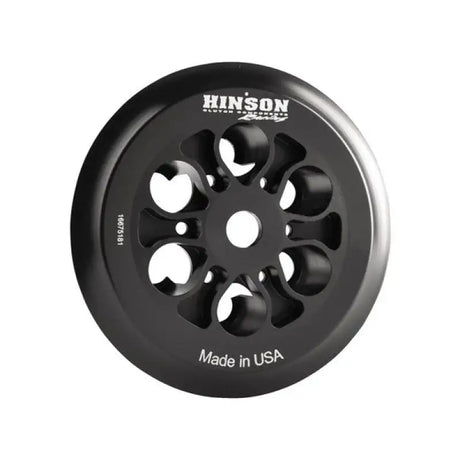 Black anodized aluminum clutch basket with vented design for Hinson Pressure Plate Husky KTM