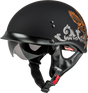 Black corvus helmet with eagle design for hh-65 corvus helmet enthusiasts