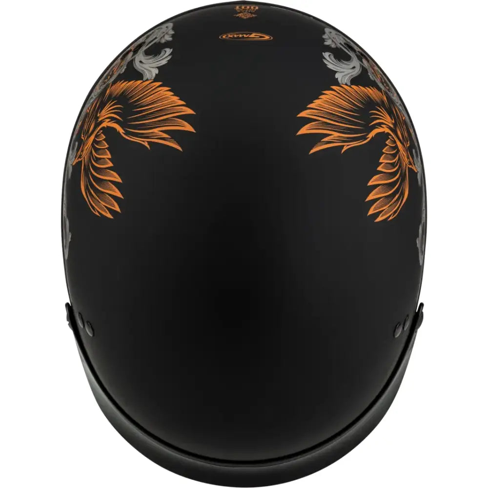H96510948 Hh 65 Corvus Helmet W/Peak Matte Black/Silver/Orange 2x - HH-65