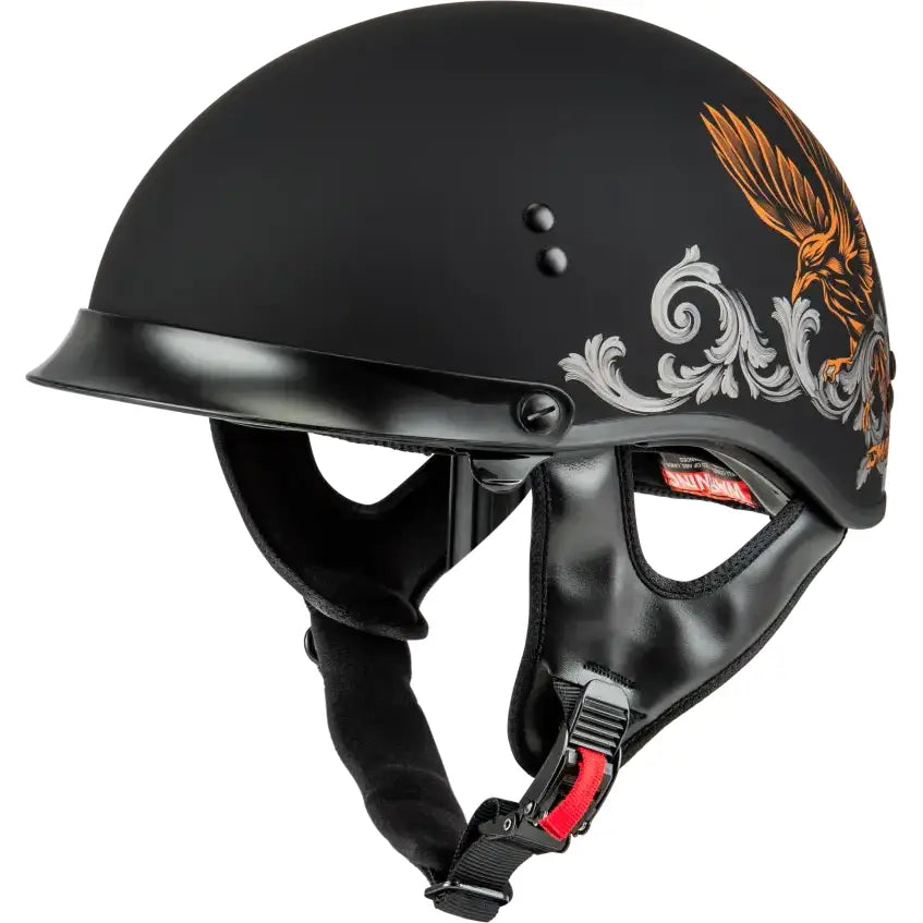 H96510948 Hh 65 Corvus Helmet W/Peak Matte Black/Silver/Orange 2x - HH-65