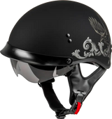 Black matte Corvus helmet with eagle design for hh-65 Corvus helmet series