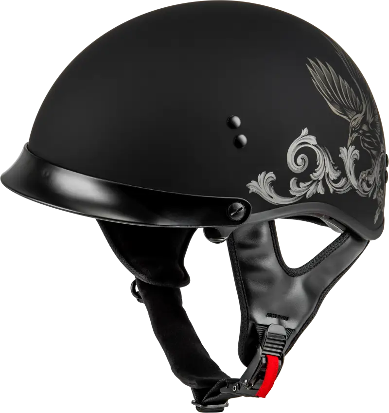 Black corvus helmet with eagle design for hh-65 corvus helmet series in matte black and tan