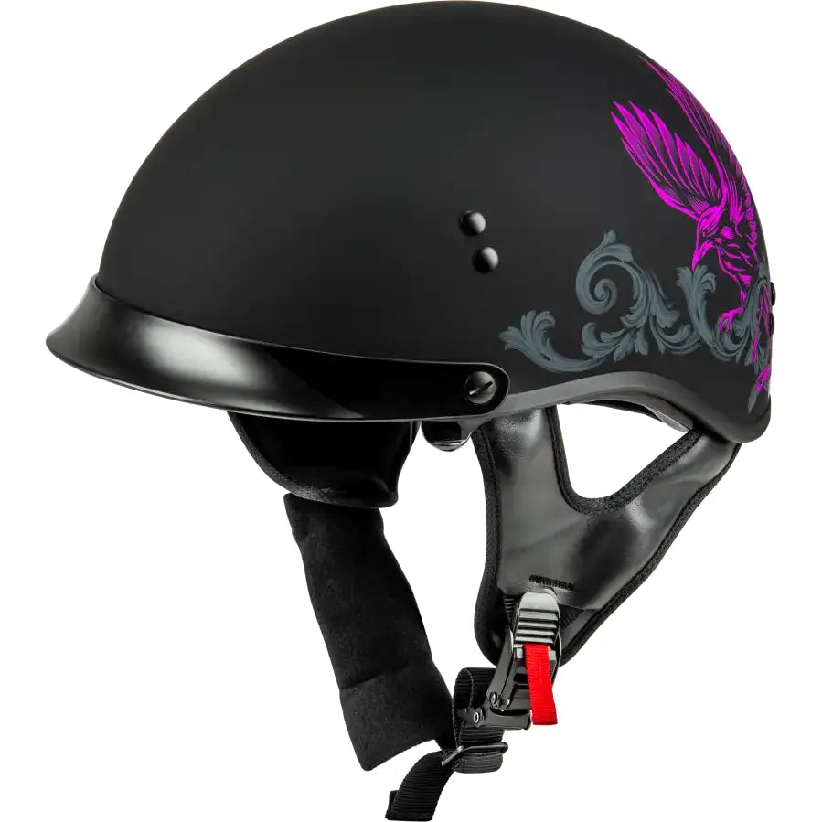 H96510963 Hh 65 Corvus Helmet W/Peak Matte Black/Purple/Grey Xs - HH-65