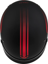 Black helmet with red stripes from HH-65 Retribution Helmet series in matte black/red