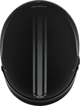 Black Retribution Helmet with Peak, Matte Black/Silver, lightweight motorcycle gear