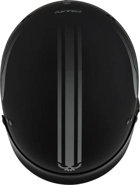 H96511818 Hh 65 Retribution Helmet W/Peak Matte Black/Silver 2x - HH-65