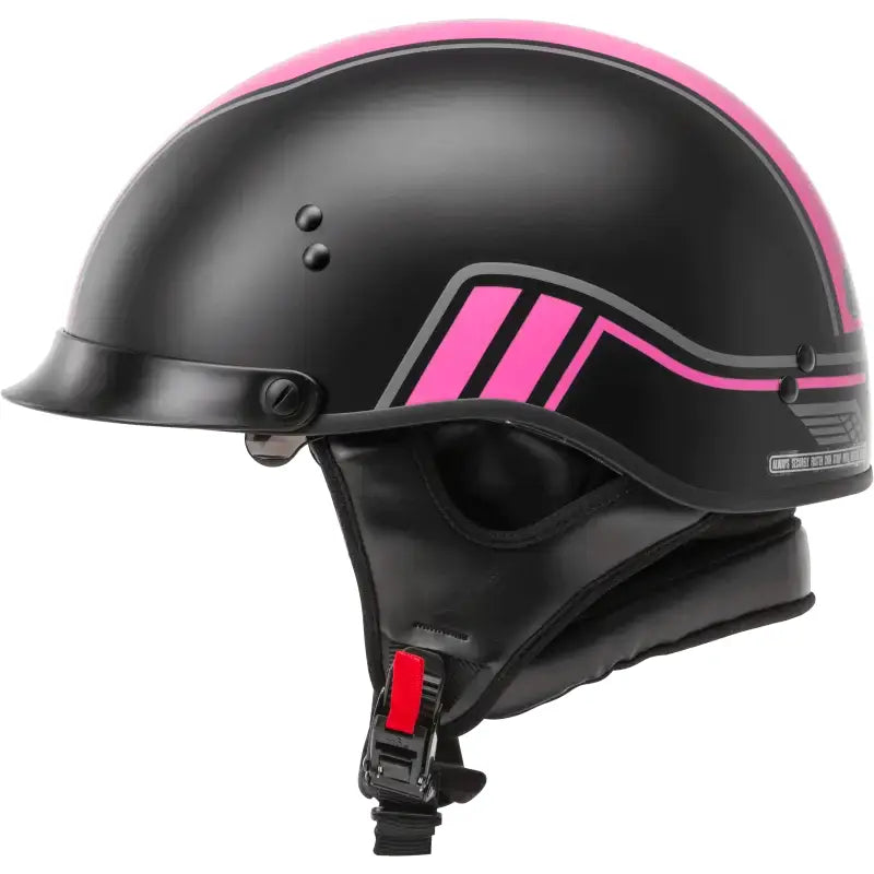 H9651345 Hh 65 Half Helmet Full DreSSed Twin Matte Black/Pink Md - HH-65 Dressed