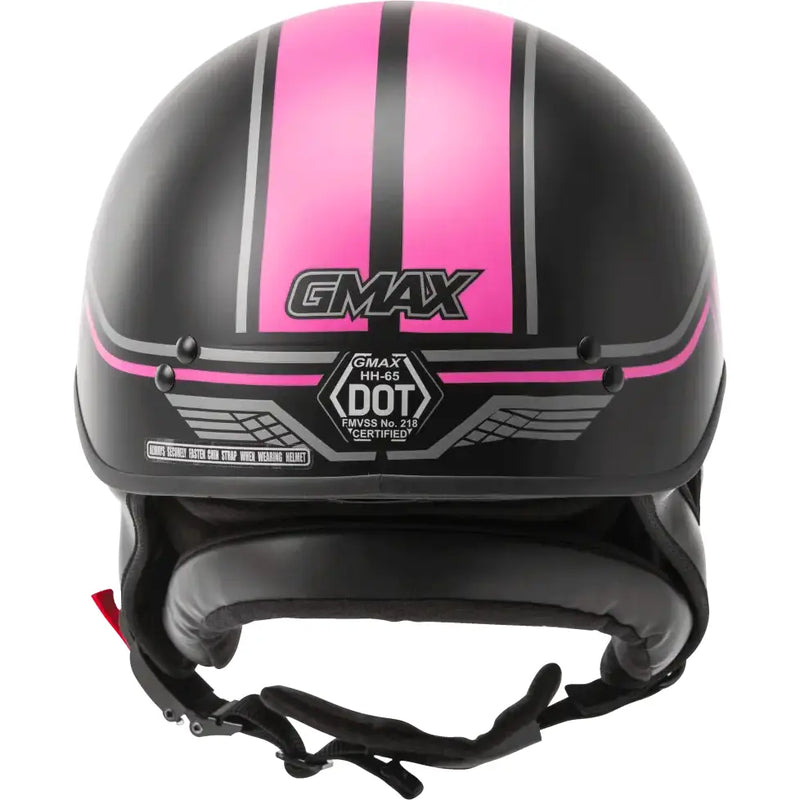 H9651345 Hh 65 Half Helmet Full DreSSed Twin Matte Black/Pink Md - HH-65 Dressed
