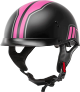 H9651345 Hh 65 Half Helmet Full DreSSed Twin Matte Black/Pink Md - HH-65 Dressed