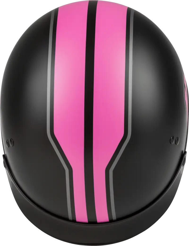H9651345 Hh 65 Half Helmet Full DreSSed Twin Matte Black/Pink Md - HH-65 Dressed