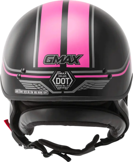 H9651345 Hh 65 Half Helmet Full DreSSed Twin Matte Black/Pink Md - HH-65 Dressed