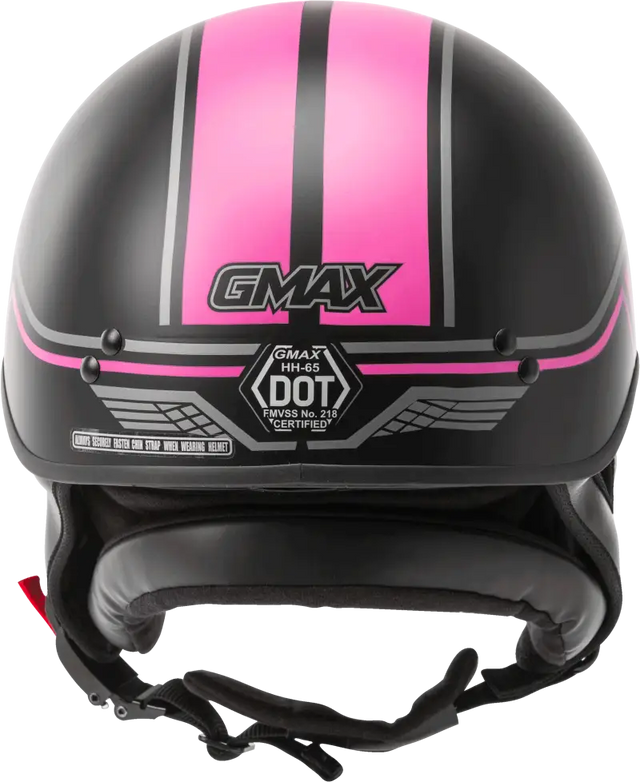 H9651345 Hh 65 Half Helmet Full DreSSed Twin Matte Black/Pink Md - HH-65 Dressed