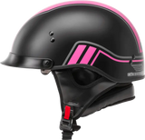 H9651345 Hh 65 Half Helmet Full DreSSed Twin Matte Black/Pink Md - HH-65 Dressed