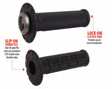Universal Lock On Grips Half Waffle Black/Silver - ODI