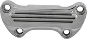 Handlebar Clamp Chrome Finned W/Skirt