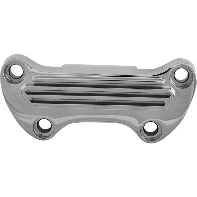 Handlebar Clamp Chrome Finned W/Skirt