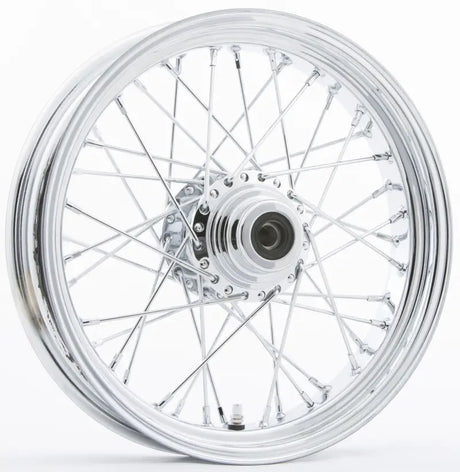 Fr 40-Spk Sd Chrome 16X3.5 Flst-Hub 3/4" Axl Pre 99