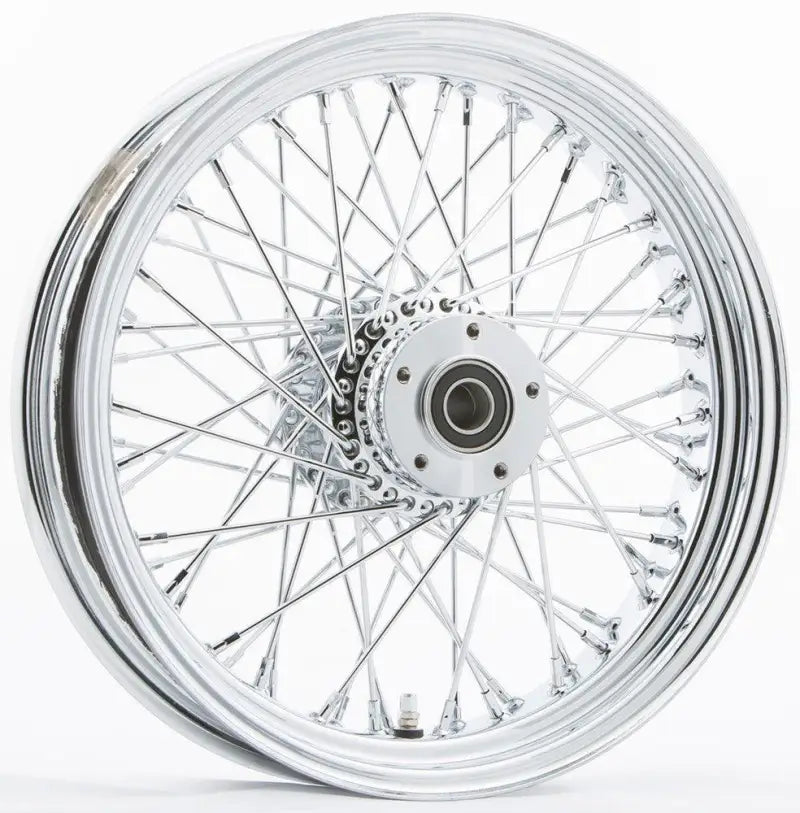 Rr 60-Spk Chrome 16X5.5 Wide-Hub 1" Axl 00 Ltr