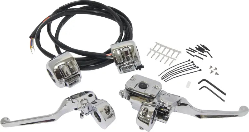 Comp H/Bar Cntrls 9/16 M/Cyl W/Switches Chrome 96-06